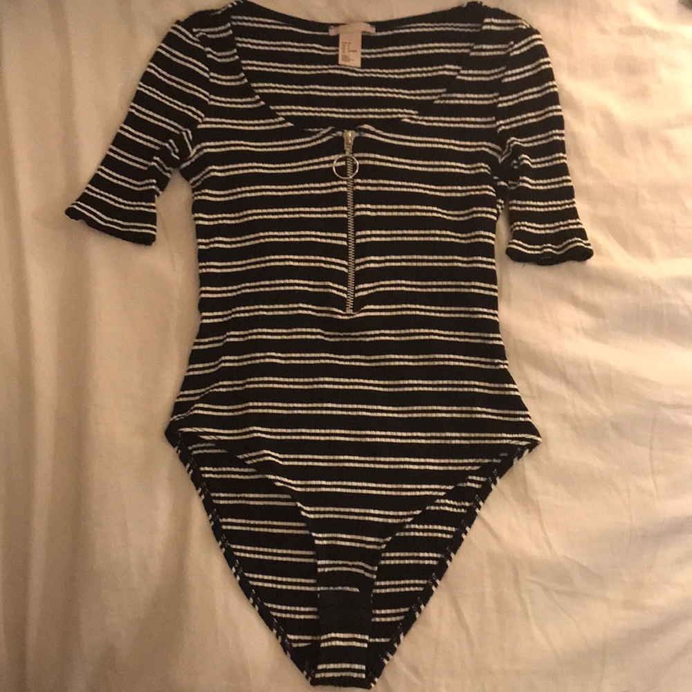 Adorable 90’s Style striped bodysuit
